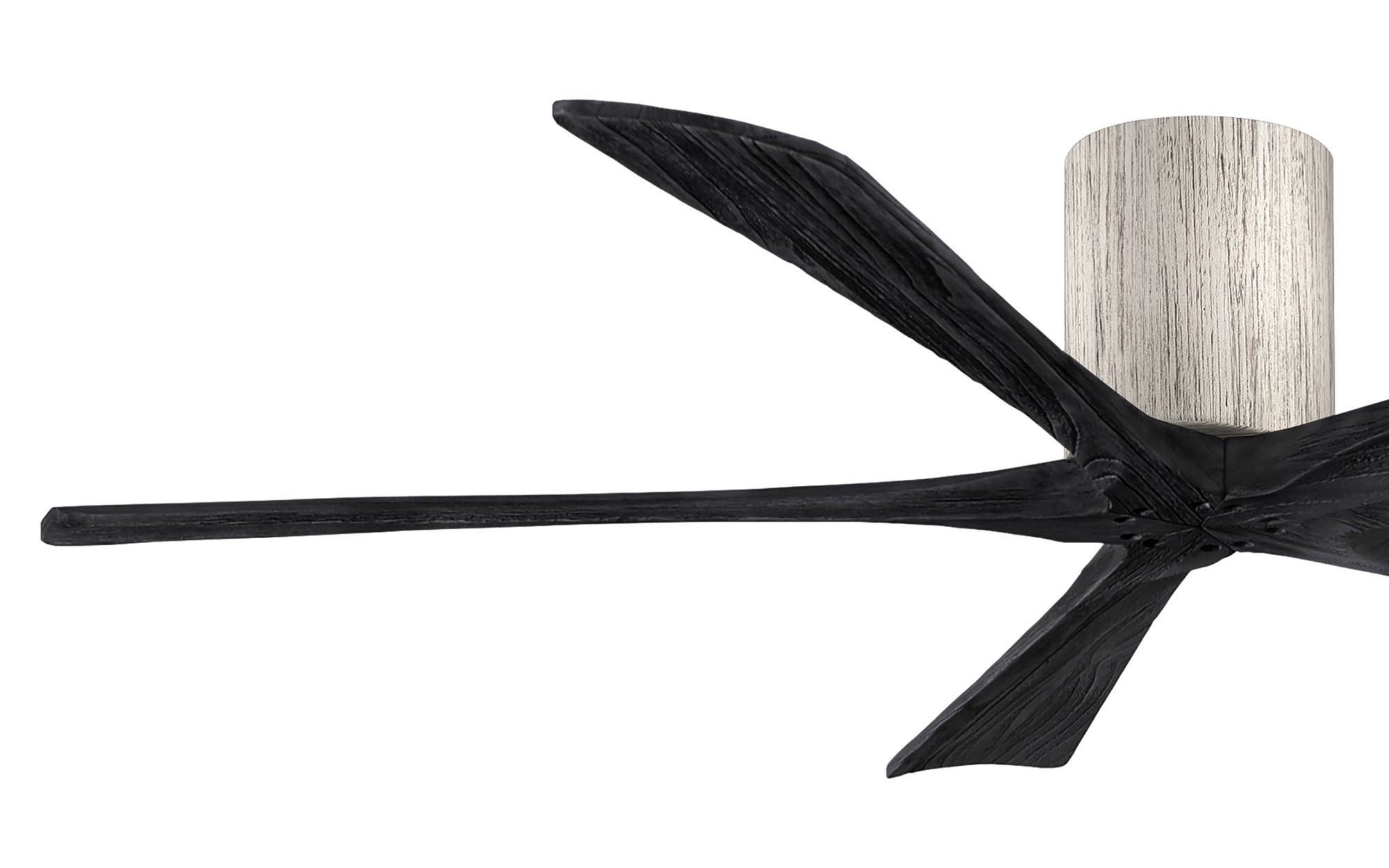 Image 3 60" Matthews Irene-5H Barnwood and Black Hugger Remote Ceiling Fan more views