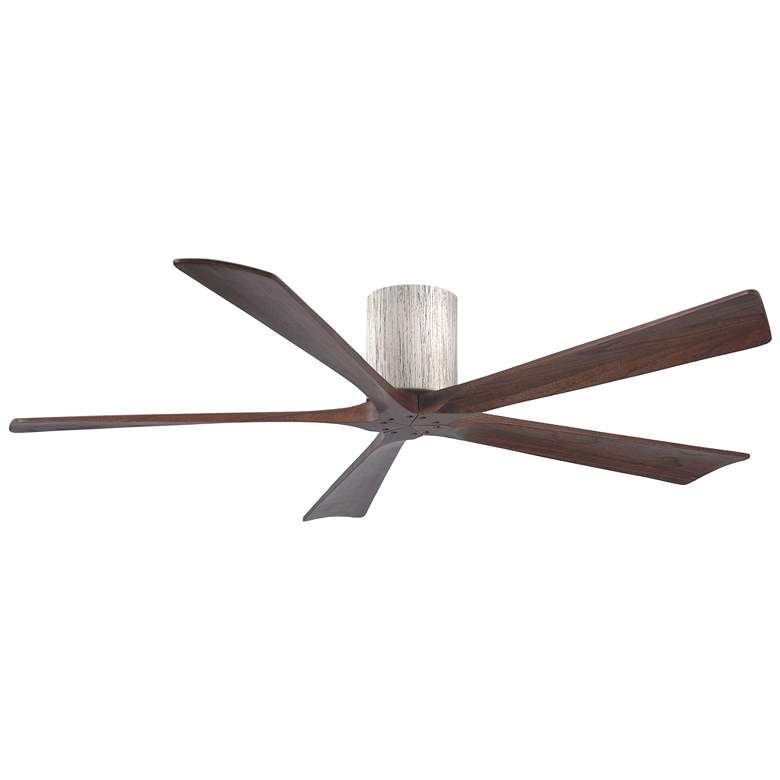 Image 1 60" Matthews Irene-5H Barnwood and Walnut Hugger Remote Ceiling Fan