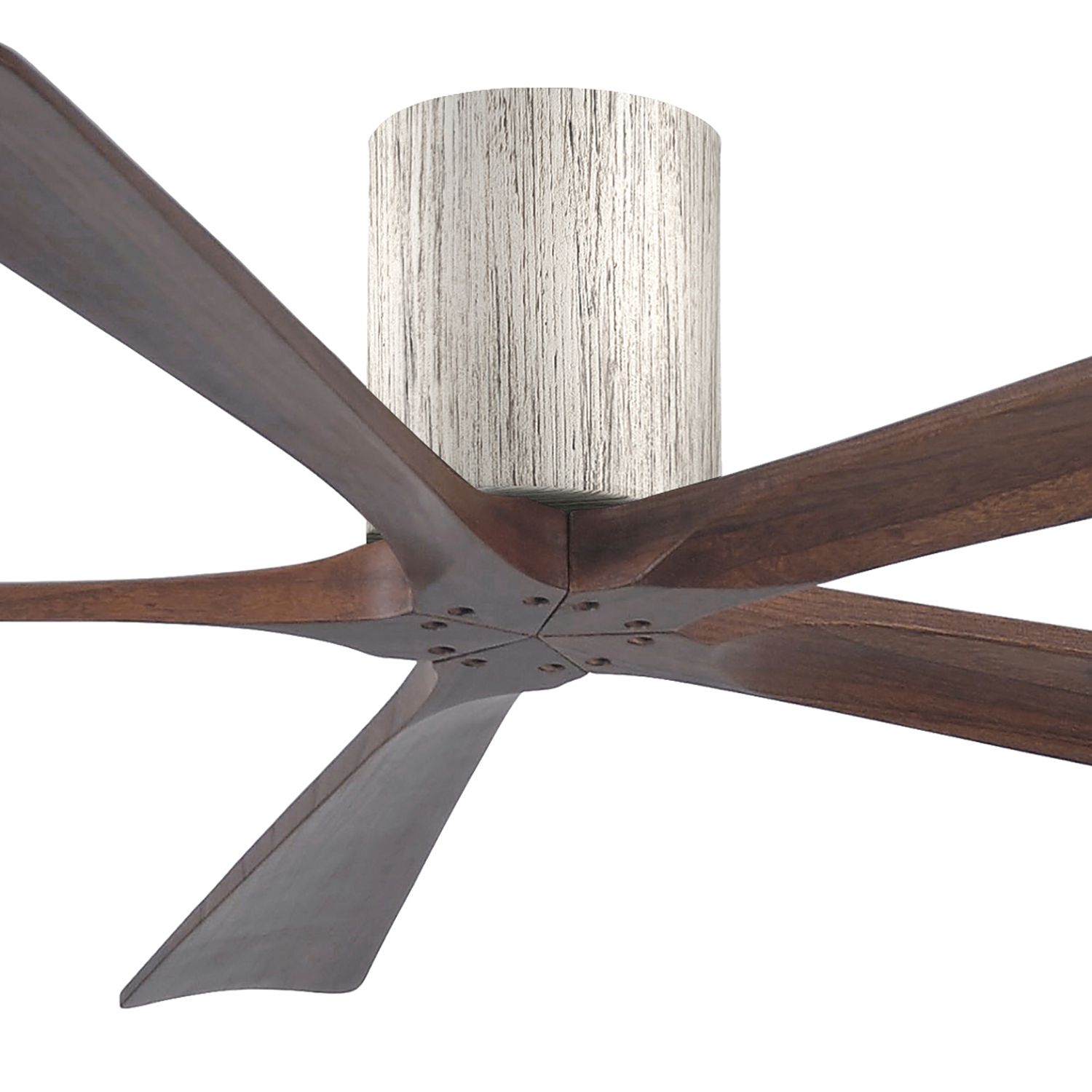 Image 2 60" Matthews Irene-5H Barnwood and Walnut Hugger Remote Ceiling Fan more views