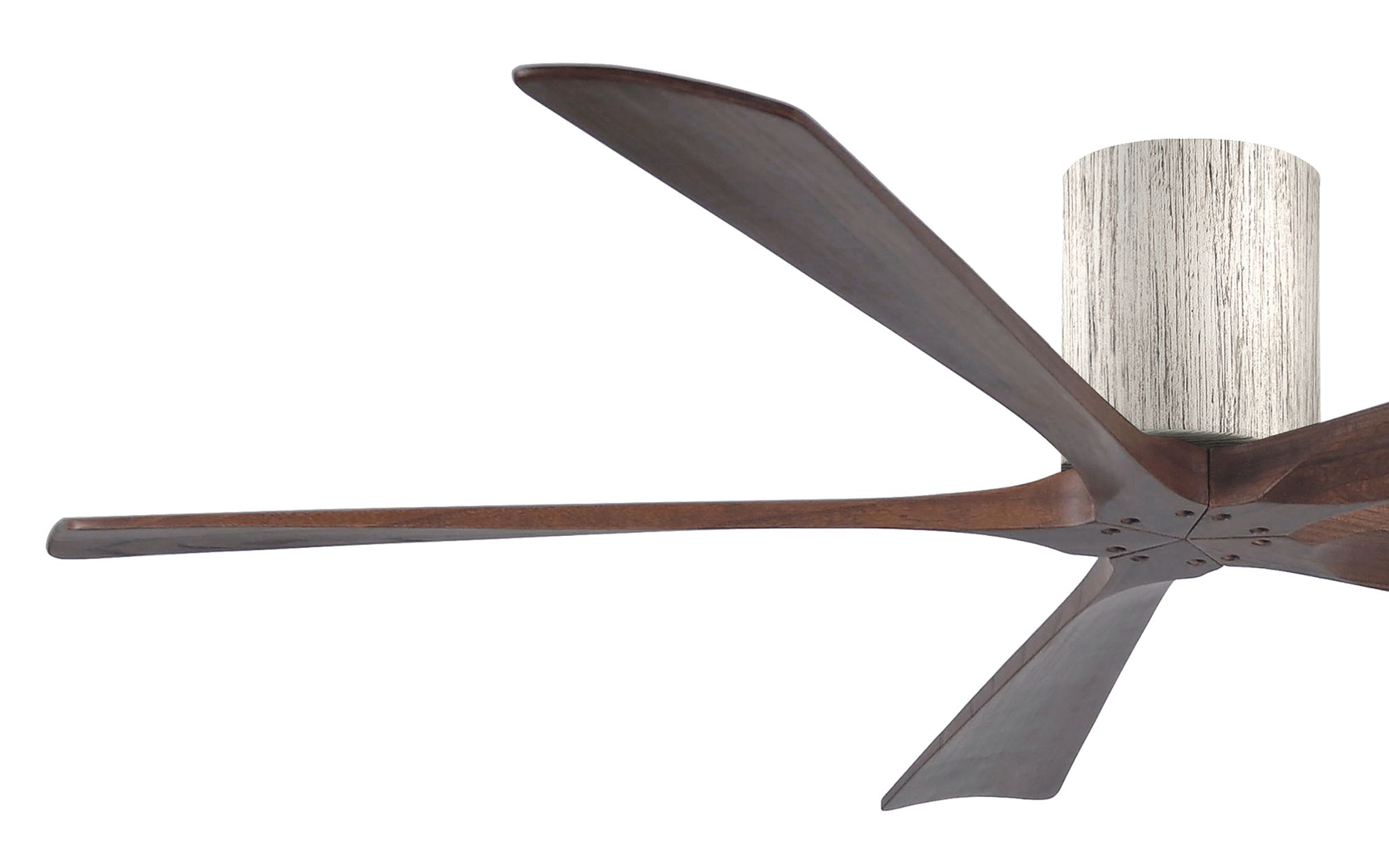 Image 3 60" Matthews Irene-5H Barnwood and Walnut Hugger Remote Ceiling Fan more views
