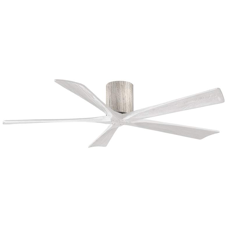Image 1 60" Matthews Irene-5H Barnwood and White Hugger Remote Ceiling Fan