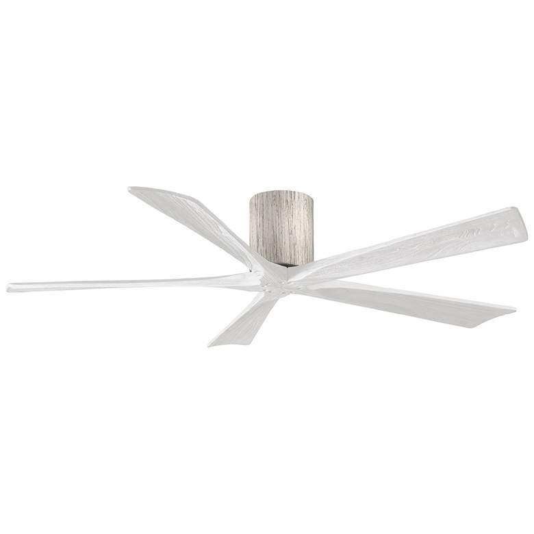 Image 1 60 inch Matthews Irene-5H Barnwood and White Hugger Remote Ceiling Fan