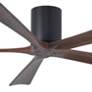 2_60" Matthews Irene-5H Black and Walnut Hugger Ceiling Fan with Remote more views