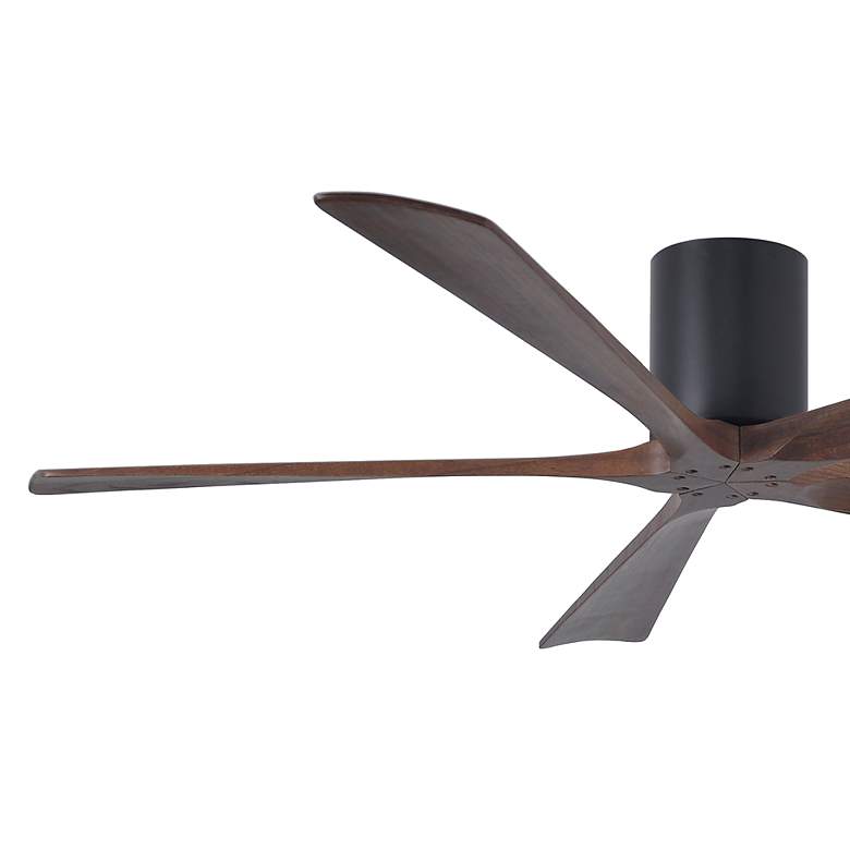 Image 3 60" Matthews Irene-5H Black and Walnut Hugger Ceiling Fan with Remote more views
