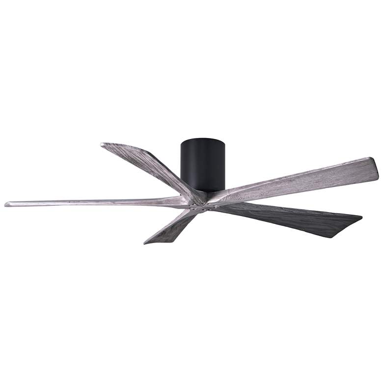 Image 1 60" Matthews Irene-5H Black Barnwood Hugger Ceiling Fan with Remote