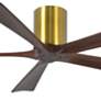 2_60" Matthews Irene-5H Brass and Walnut Hugger Ceiling Fan with Remote more views