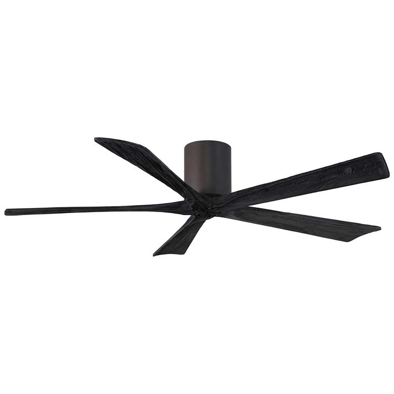 Image 1 60" Matthews Irene-5H Bronze and Black Hugger Ceiling Fan with Remote