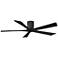 60" Matthews Irene-5H Bronze and Black Hugger Ceiling Fan with Remote