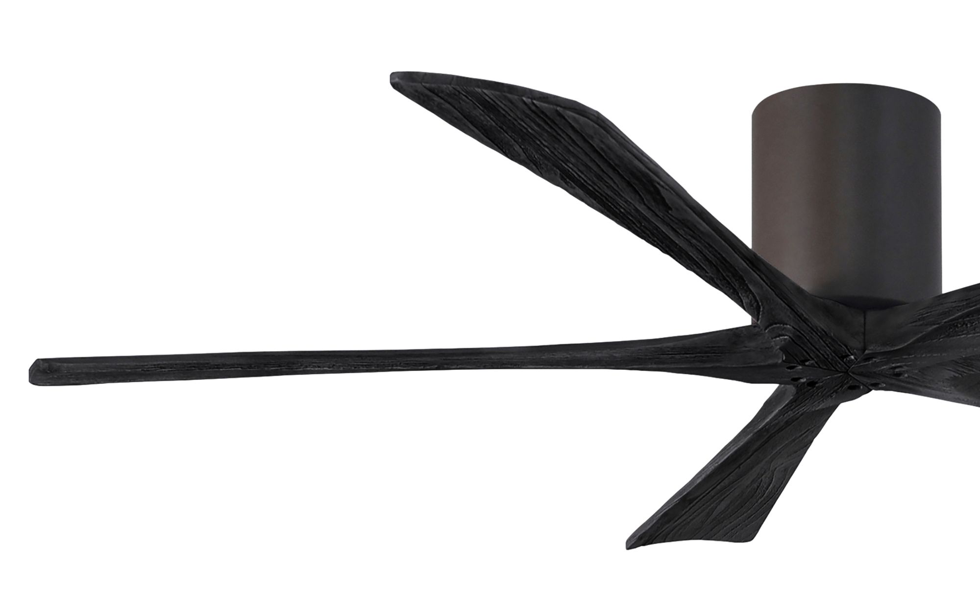 Image 3 60" Matthews Irene-5H Bronze and Black Hugger Ceiling Fan with Remote more views