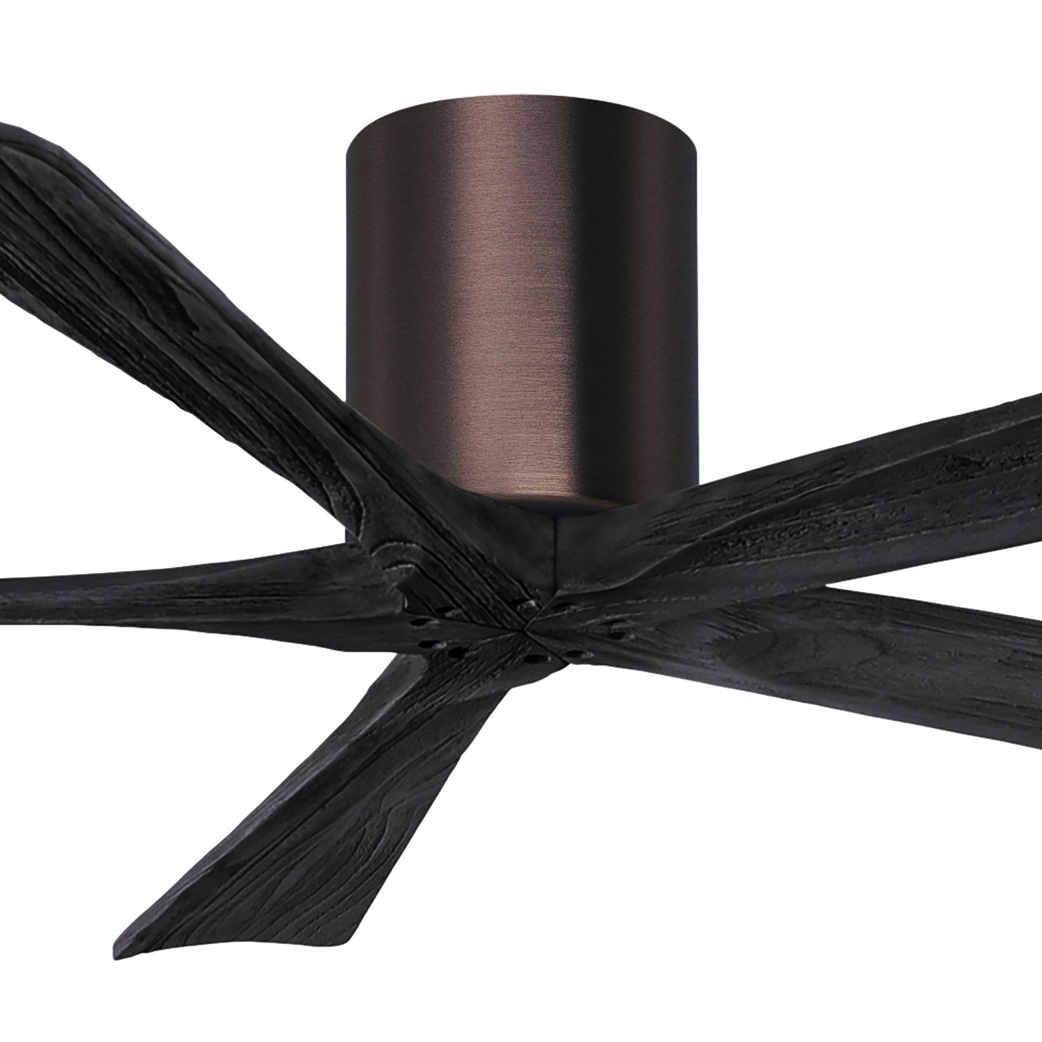 Image 2 60" Matthews Irene-5H Bronze and Black Hugger Ceiling Fan with Remote more views