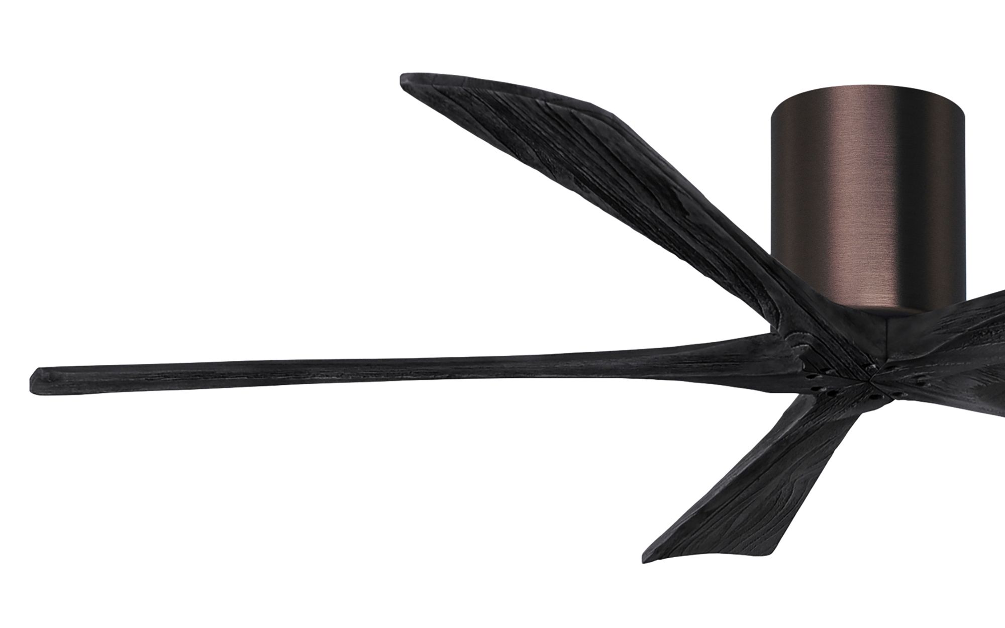 Image 3 60" Matthews Irene-5H Bronze and Black Hugger Ceiling Fan with Remote more views