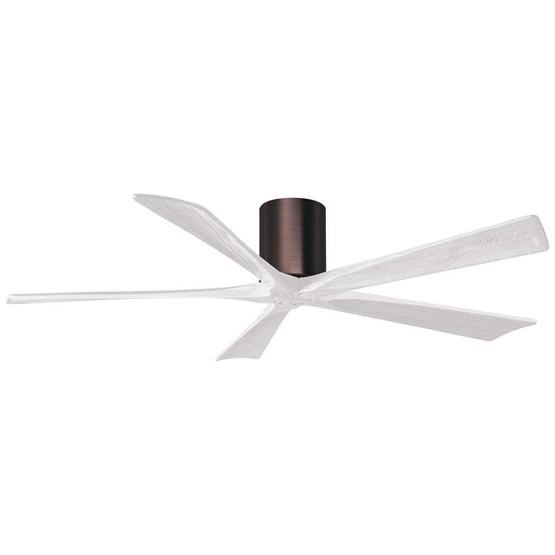 Image 1 60" Matthews Irene-5H Bronze and White Hugger Ceiling Fan with Remote