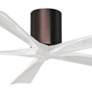 2_60" Matthews Irene-5H Bronze and White Hugger Ceiling Fan with Remote more views