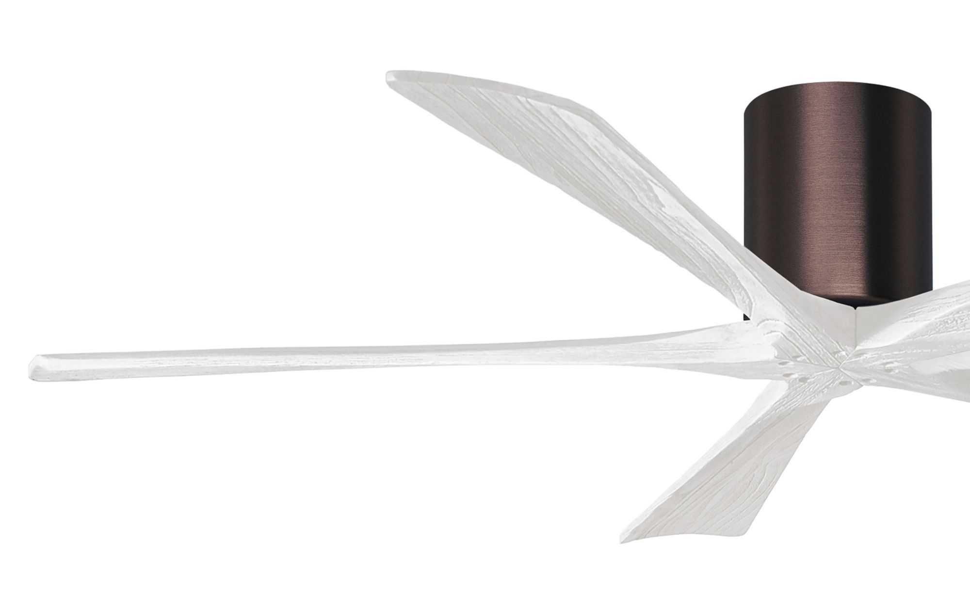 Image 3 60" Matthews Irene-5H Bronze and White Hugger Ceiling Fan with Remote more views