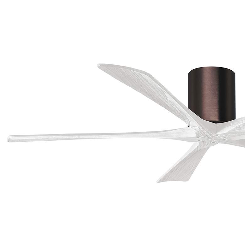 Image 3 60" Matthews Irene-5H Bronze and White Hugger Ceiling Fan with Remote more views