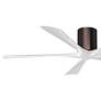 3_60" Matthews Irene-5H Bronze and White Hugger Ceiling Fan with Remote more views