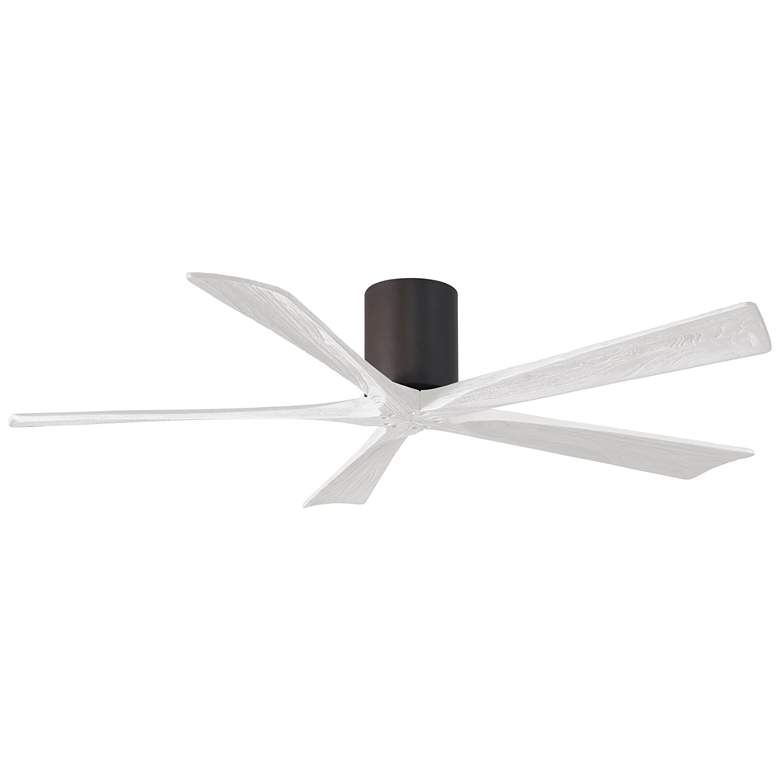 Image 1 60 inch Matthews Irene-5H Bronze and White Hugger Ceiling Fan with Remote