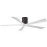 60" Matthews Irene-5H Bronze and White Hugger Ceiling Fan with Remote