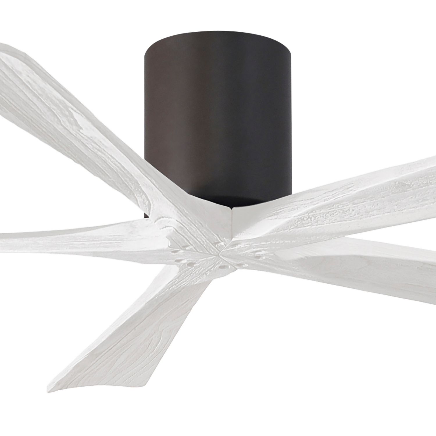 Image 2 60" Matthews Irene-5H Bronze and White Hugger Ceiling Fan with Remote more views