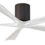 2_60" Matthews Irene-5H Bronze and White Hugger Ceiling Fan with Remote more views