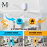 60" Matthews Irene-5H Bronze and White Hugger Ceiling Fan with Remote