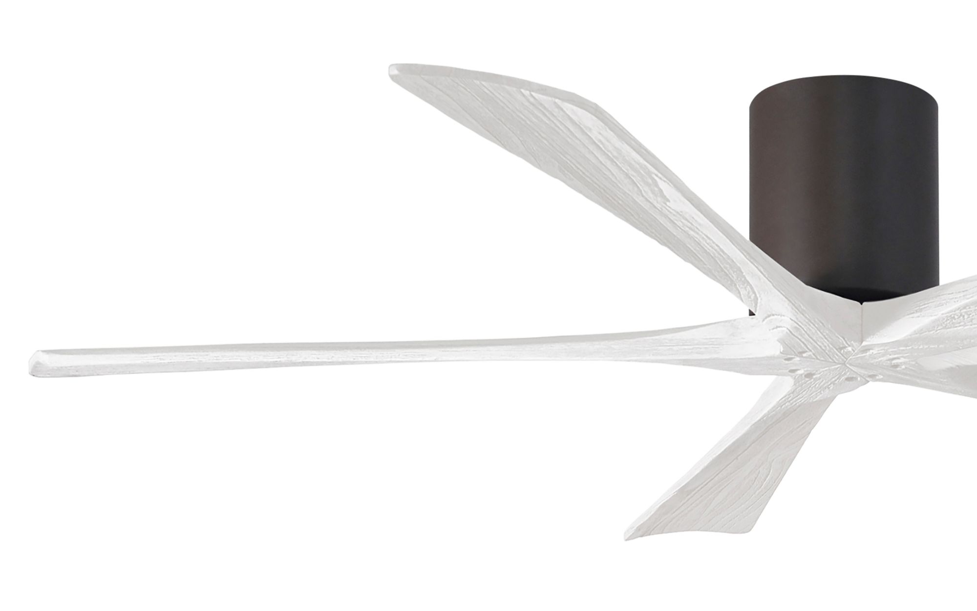 Image 3 60" Matthews Irene-5H Bronze and White Hugger Ceiling Fan with Remote more views