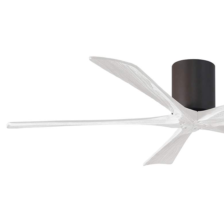 Image 3 60" Matthews Irene-5H Bronze and White Hugger Ceiling Fan with Remote more views