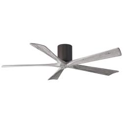 60" Matthews Irene-5H Bronze Barnwood Hugger Ceiling Fan with Remote