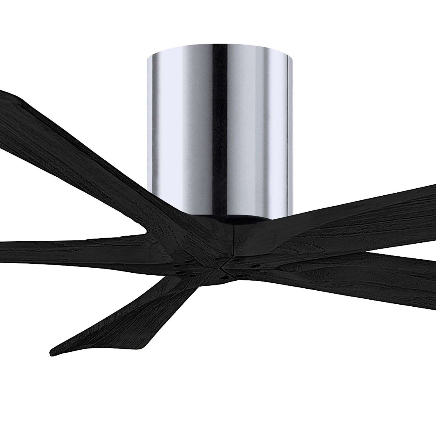 Image 2 60" Matthews Irene-5H Chrome and Black Hugger Ceiling Fan with Remote more views