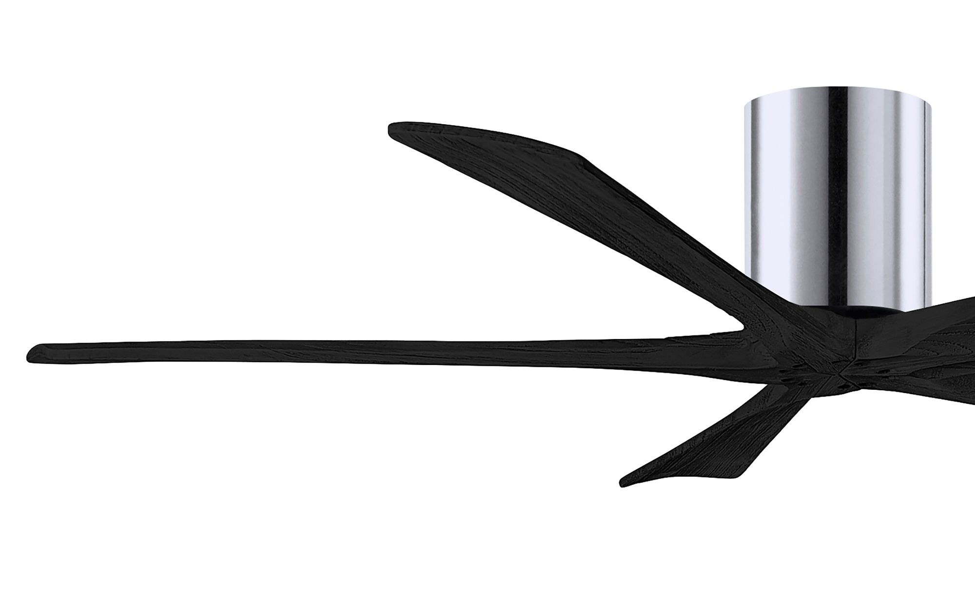 Image 3 60" Matthews Irene-5H Chrome and Black Hugger Ceiling Fan with Remote more views