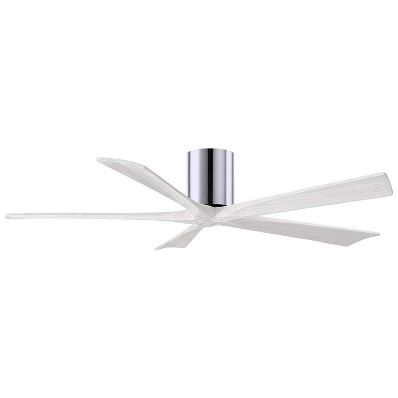 Image 1 60" Matthews Irene-5H Chrome and White Hugger Ceiling Fan with Remote