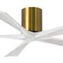 2_60" Matthews Irene-5H Damp Brass White Hugger Ceiling Fan with Remote more views