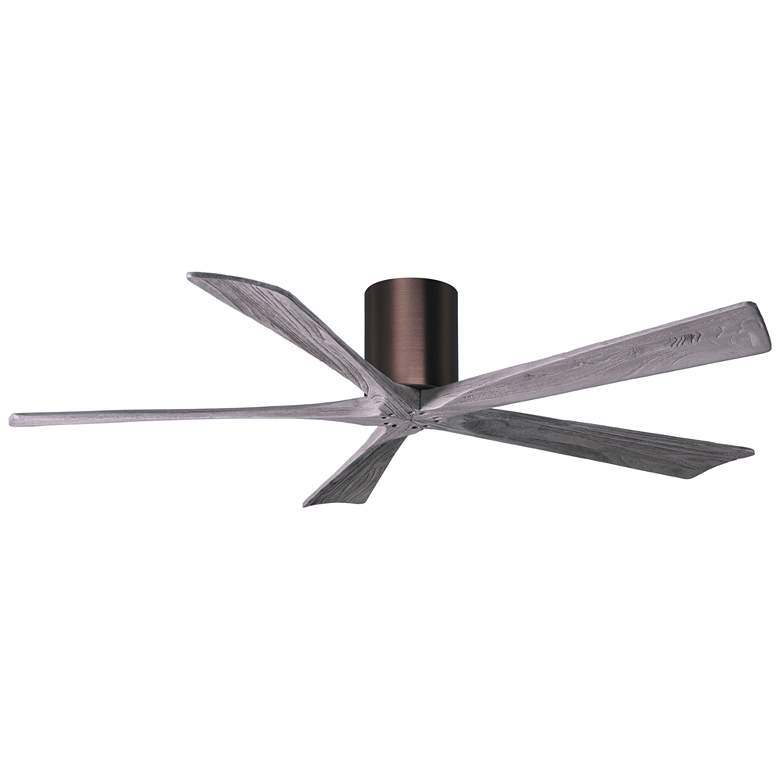 Image 1 60 inch Matthews Irene-5H Damp Bronze Barnwood Hugger Fan with Remote