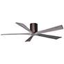 60" Matthews Irene-5H Damp Bronze Barnwood Hugger Fan with Remote
