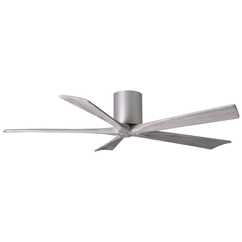 Image 1 60 inch Matthews Irene-5H Damp Nickel Barnwood Hugger Fan with Remote