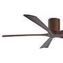 60" Matthews Irene-5H Damp Walnut Hugger Ceiling Fan with Remote