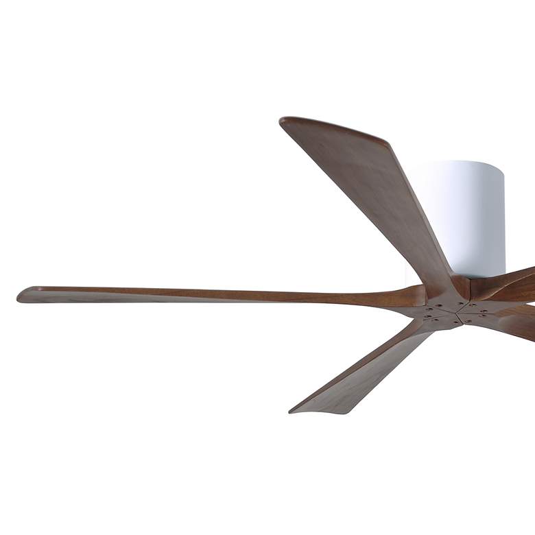 Image 3 60" Matthews Irene-5H Damp White Walnut Hugger Ceiling Fan with Remote more views