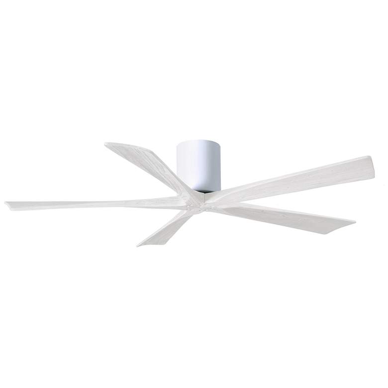 Image 1 60" Matthews Irene-5H Gloss White Hugger Ceiling Fan with Remote