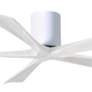 2_60" Matthews Irene-5H Gloss White Hugger Ceiling Fan with Remote more views