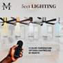 60" Matthews Irene-5H Gloss White Hugger Ceiling Fan with Remote