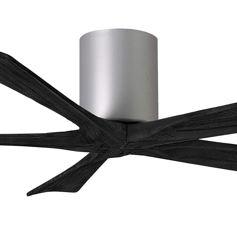 Image 2 60" Matthews Irene-5H Nickel and Black Hugger Ceiling Fan with Remote more views