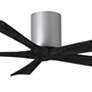 2_60" Matthews Irene-5H Nickel and Black Hugger Ceiling Fan with Remote more views