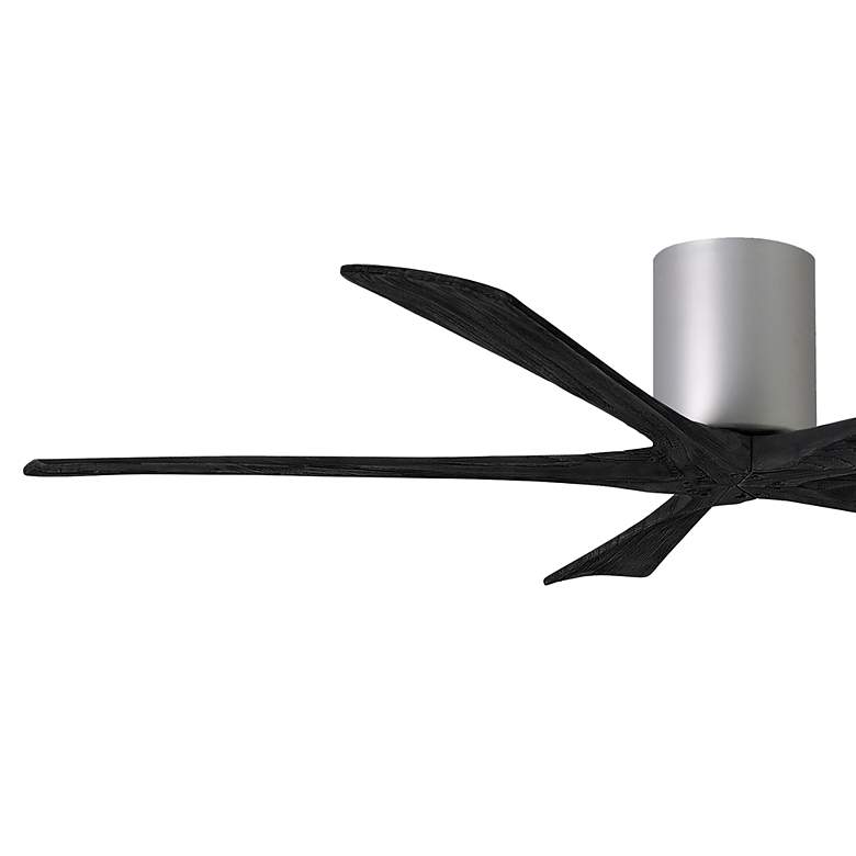 Image 3 60" Matthews Irene-5H Nickel and Black Hugger Ceiling Fan with Remote more views