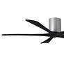 3_60" Matthews Irene-5H Nickel and Black Hugger Ceiling Fan with Remote more views