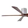 3_60" Matthews Irene-5H Nickel and Walnut Hugger Ceiling Fan with Remote more views