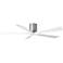 60" Matthews Irene-5H Nickel and White Hugger Ceiling Fan with Remote