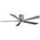 60" Matthews Irene-5H Pewter and Barnwood Hugger Fan with Remote