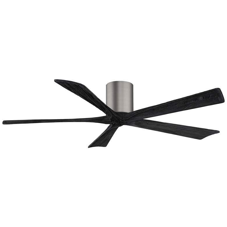 Image 1 60" Matthews Irene-5H Pewter and Black Hugger Ceiling Fan with Remote
