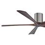 3_60" Matthews Irene-5H Pewter and Walnut Hugger Ceiling Fan with Remote more views