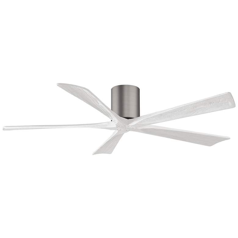Image 1 60" Matthews Irene-5H Pewter and White Hugger Ceiling Fan with Remote